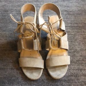 Merona heeled sandals with ankle ties - Size 10